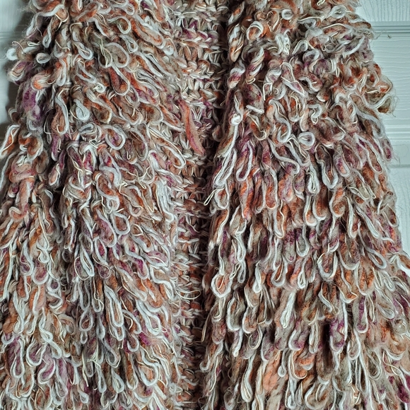 Anthropologie Hand knit vest by Dollie Boho 60's brown cream green size xs/s - Picture 9 of 10